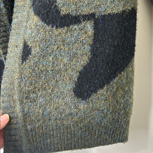 ANTHROPOLOGIE MOTH Camo Knit Open Front Cardigan Size Medium - Picture 13 of 15